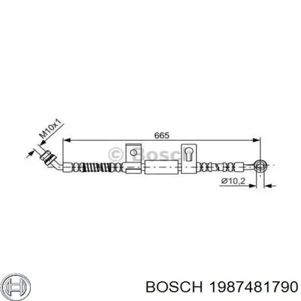 1987481790 Bosch latiguillos de freno delantero izquierdo