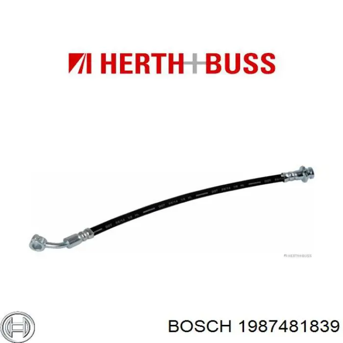 1987481839 Bosch tubo flexible de frenos trasero