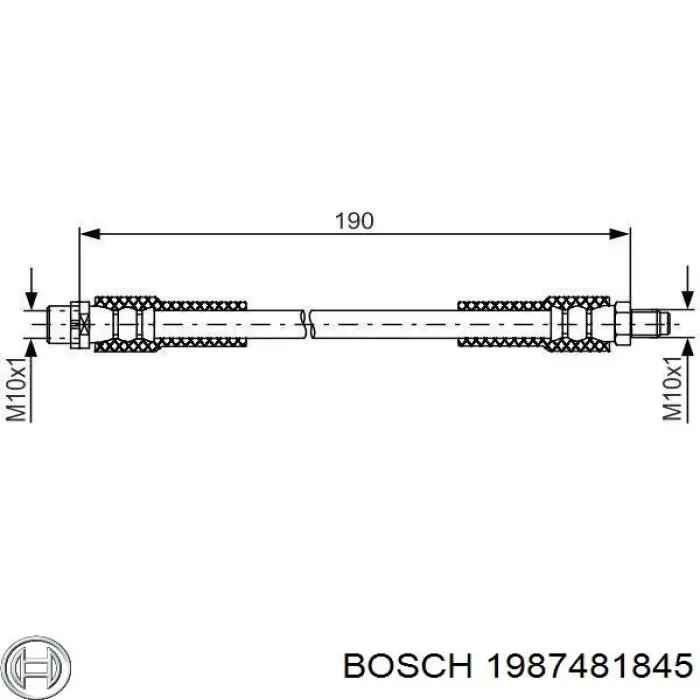 1987481845 Bosch latiguillo de freno trasero