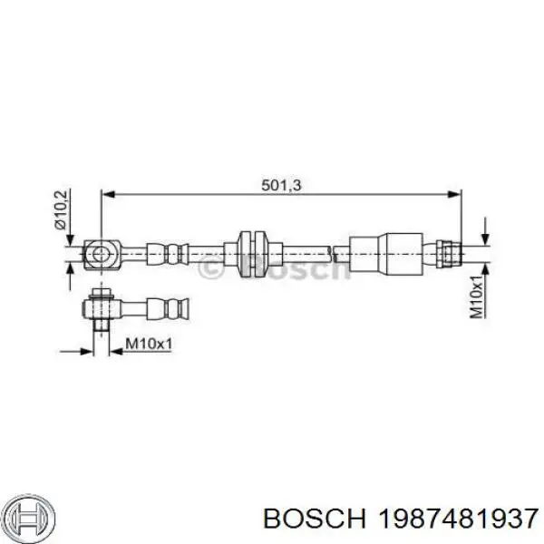 Manguera de freno delantera izquierda General Motors 1761867 precio, desde 19,71 EUR
