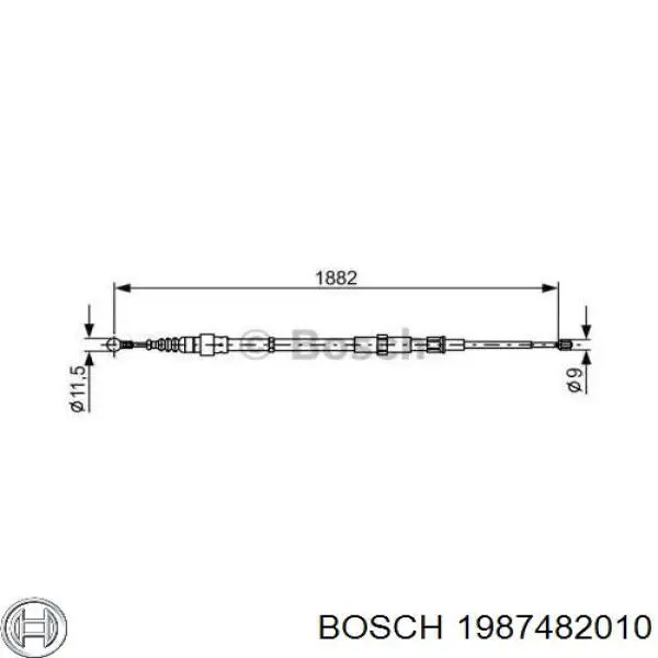 Cable de freno de mano trasero derecho/izquierdo para Lada NIVA (2121)