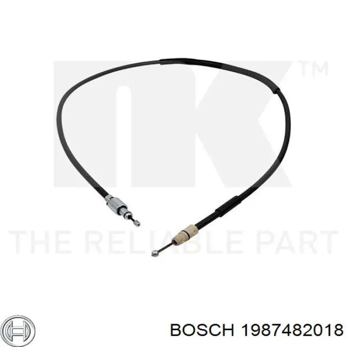 1987482018 Bosch Cable de freno de mano trasero derecho/izquierdo