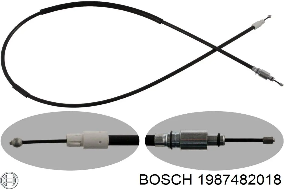Cable de freno de mano trasero derecho/izquierdo Bosch 1987482018 precio, desde 25,28 EUR