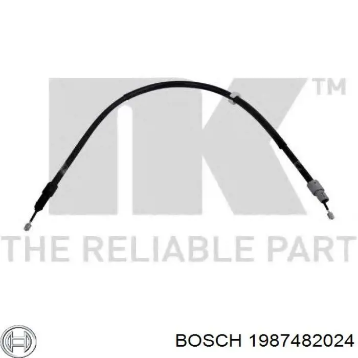 1987482024 Bosch cable de freno de mano trasero derecho/izquierdo