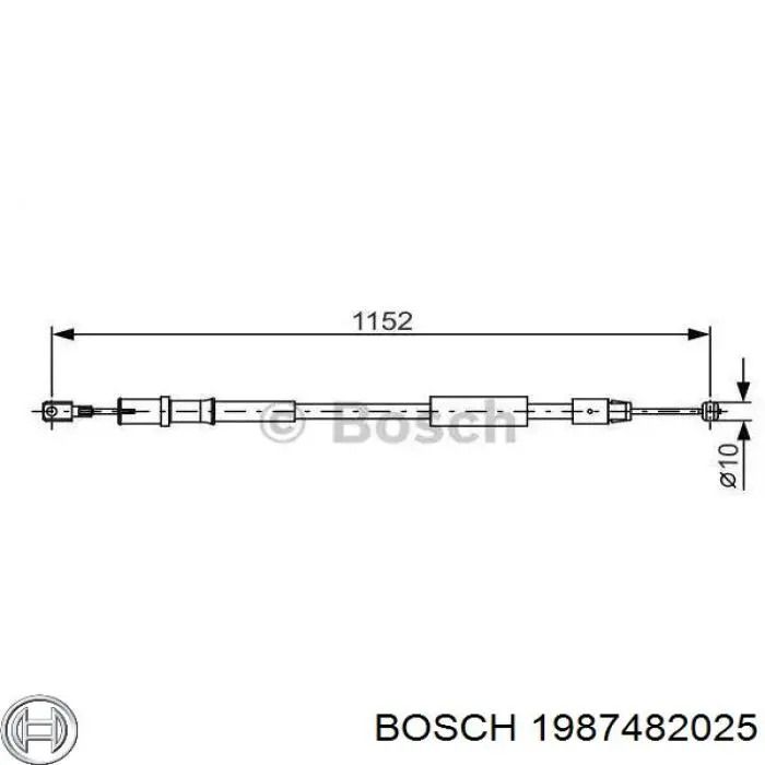 Comprar 1987482025 Bosch Cable de freno de mano trasero derecho
