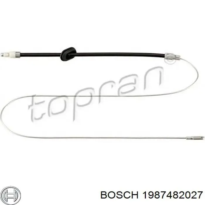 1987482027 Bosch cable de freno de mano delantero