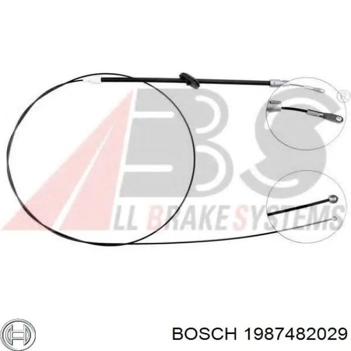 1 987 482 029 Bosch cable de freno de mano delantero