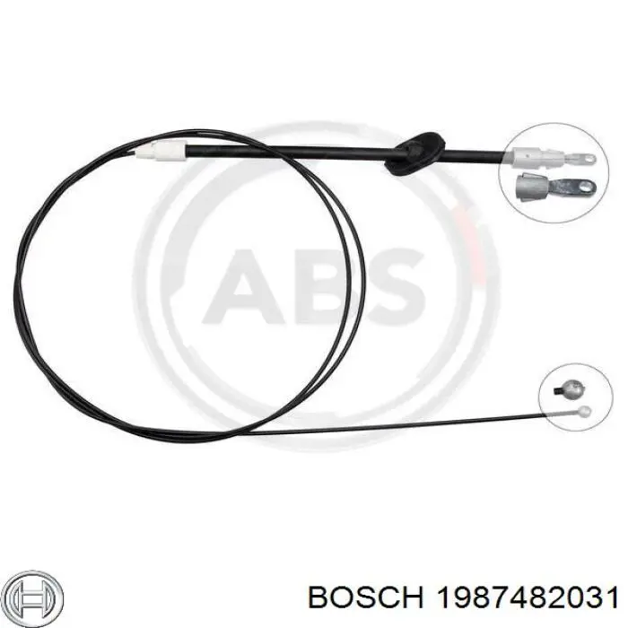 1987482031 Bosch cable de freno de mano delantero