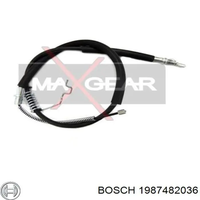 1987482036 Bosch cable de freno de mano trasero derecho