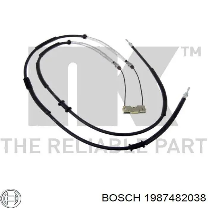 1987482038 Bosch cable de freno de mano trasero derecho/izquierdo