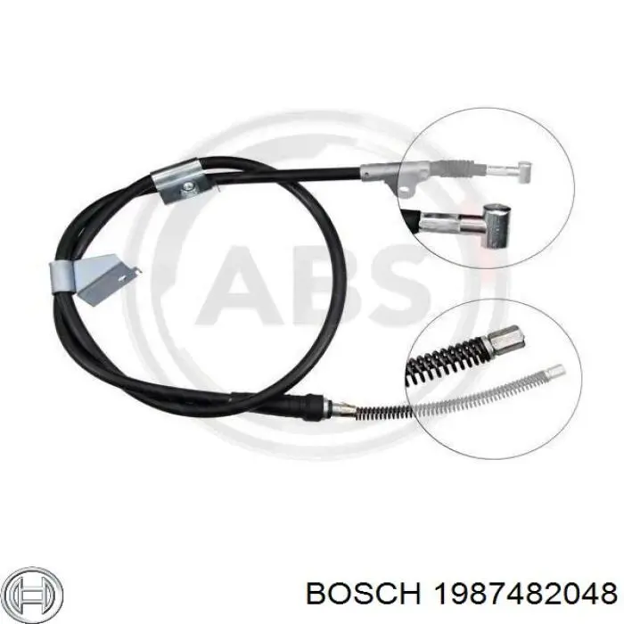 1987482048 Bosch cable de freno de mano trasero izquierdo