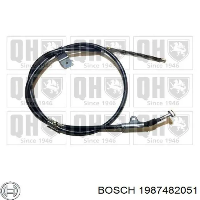 1987482051 Bosch cable de freno de mano trasero derecho