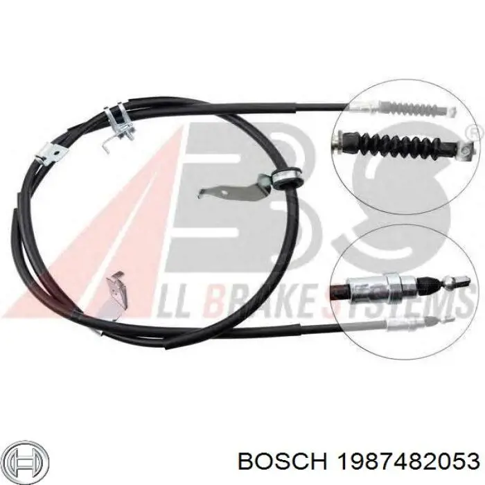 1 987 482 053 Bosch cable de freno de mano trasero izquierdo