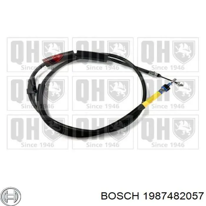1987482057 Bosch cable de freno de mano trasero derecho