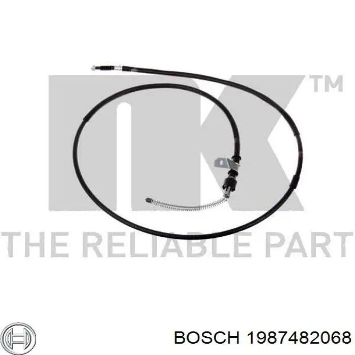 1987482068 Bosch cable de freno de mano trasero izquierdo