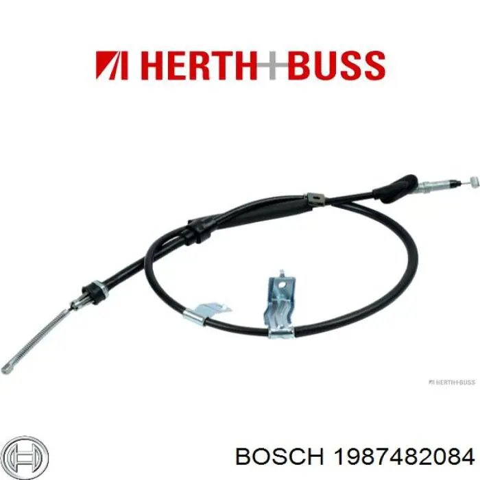 1987482084 Bosch cable de freno de mano trasero derecho