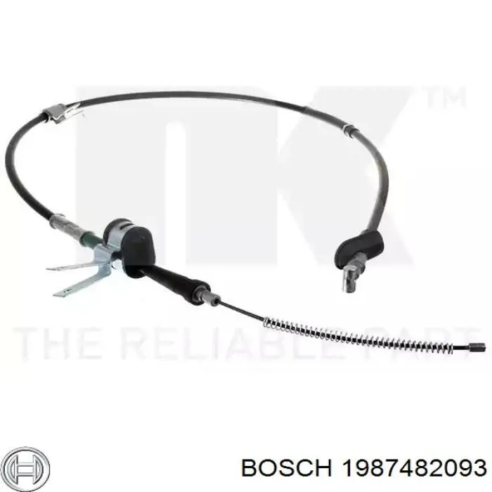 1987482093 Bosch cable de freno de mano trasero izquierdo