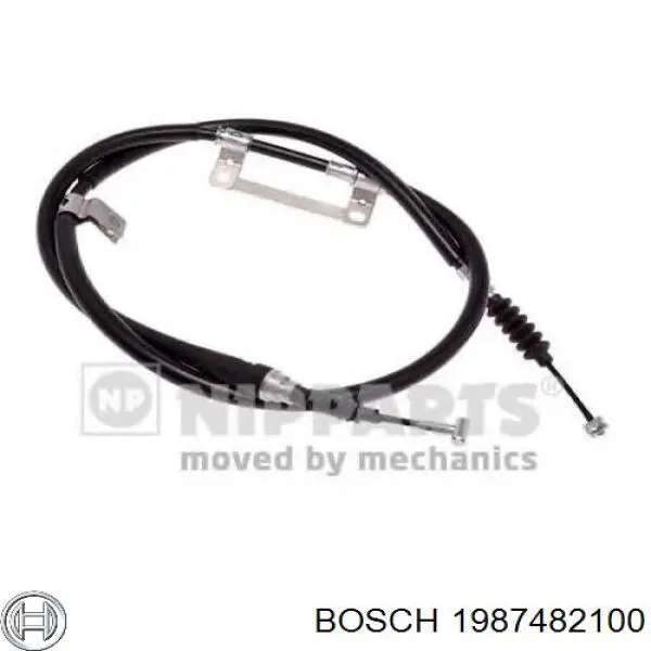 1987482100 Bosch cable de freno de mano trasero derecho