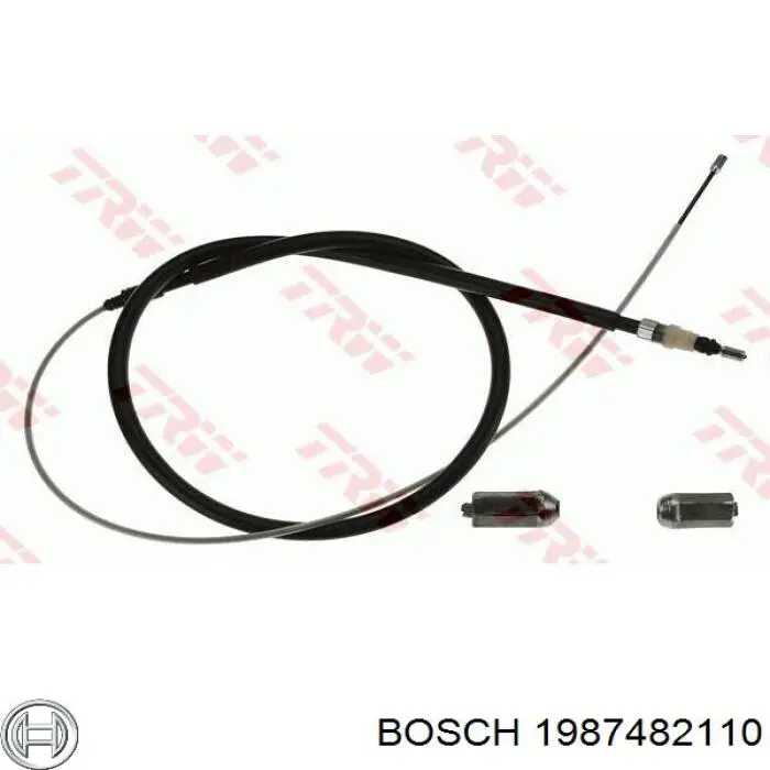 1987482110 Bosch cable de freno de mano trasero derecho