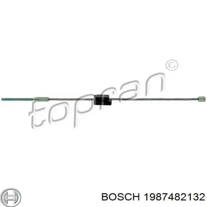 1 987 482 132 Bosch cable de freno de mano delantero