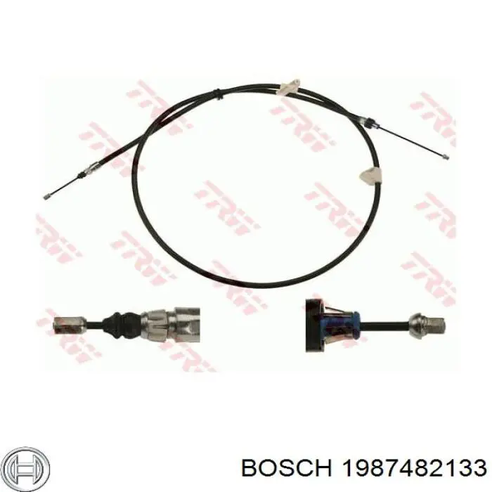 BKB2907 Borg&beck cable de freno de mano trasero izquierdo