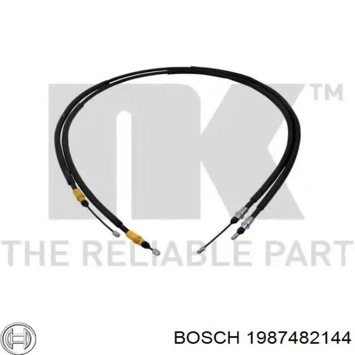 1987482144 Bosch cable de freno de mano trasero derecho/izquierdo