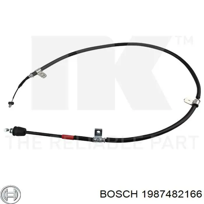 1987482166 Bosch cable de freno de mano trasero izquierdo