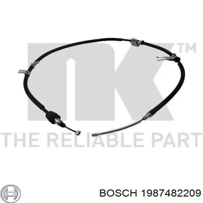 1987482209 Bosch cable de freno de mano trasero izquierdo