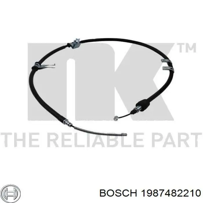 1987482210 Bosch cable de freno de mano trasero derecho