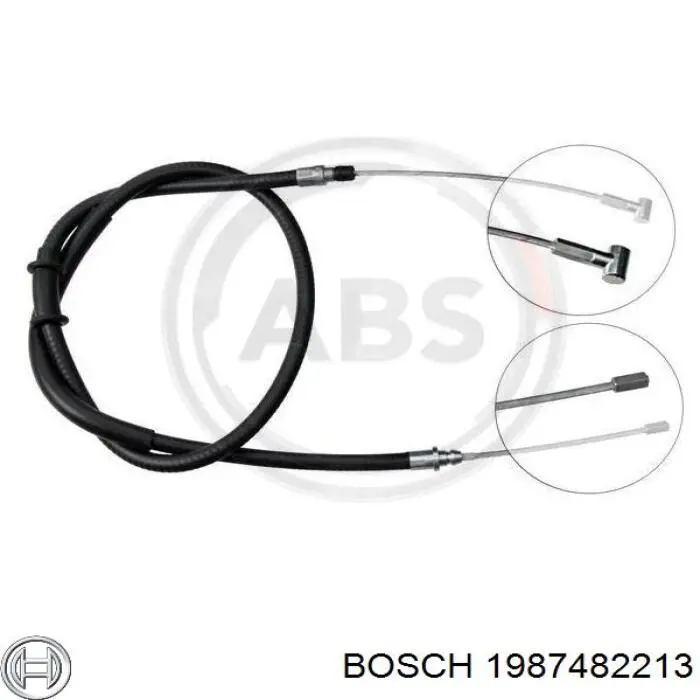 1987482213 Bosch Cable de freno de mano trasero derecho/izquierdo
