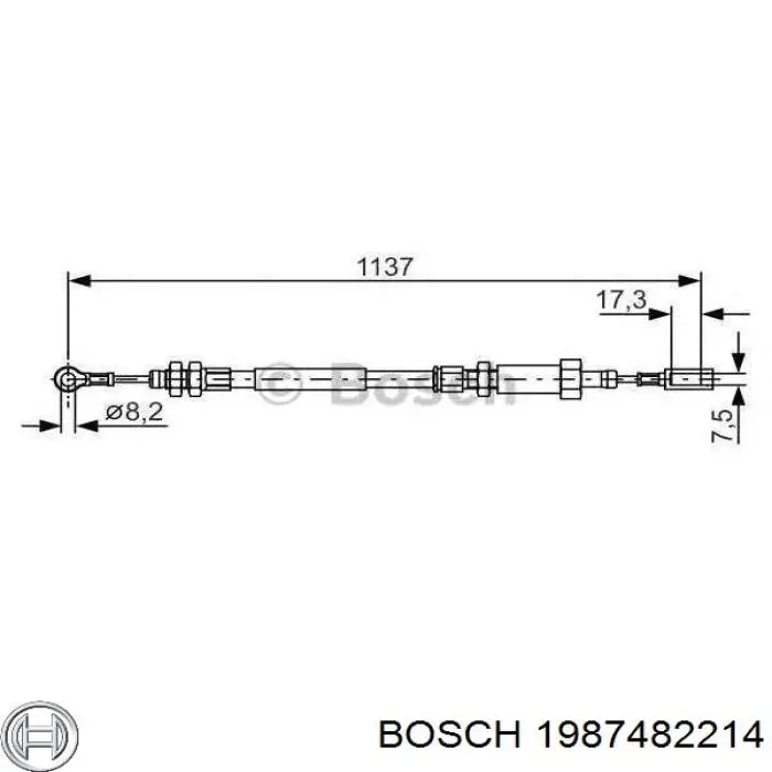 Comprar 1612040180 Peugeot/Citroen Cable de freno de mano trasero derecho/izquierdo
