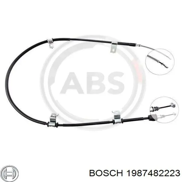 1987482223 Bosch cable de freno de mano trasero izquierdo