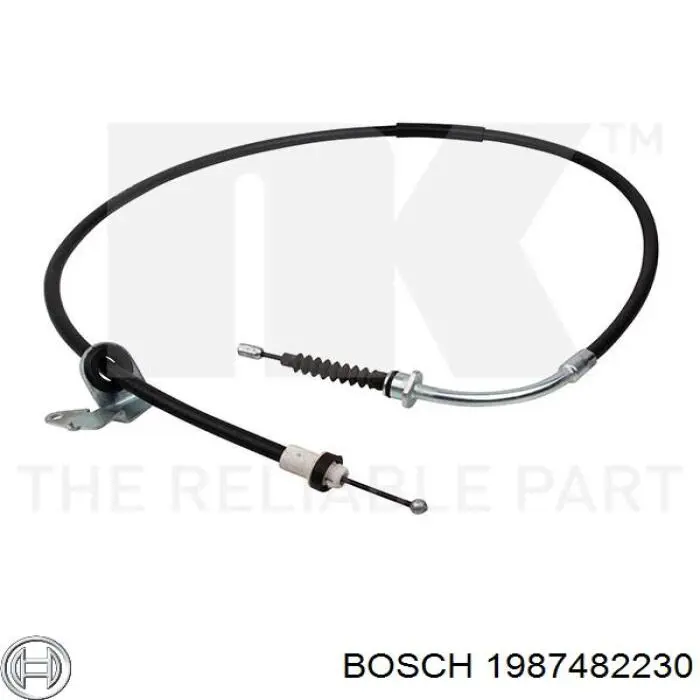 1987482230 Bosch cable de freno de mano trasero derecho