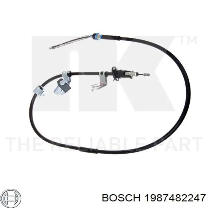1987482247 Bosch cable de freno de mano trasero izquierdo