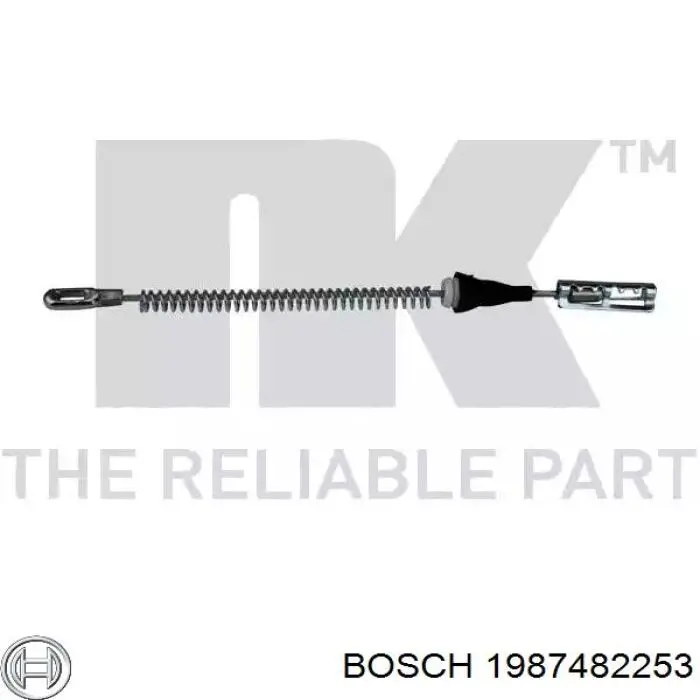 1987482253 Bosch Cable de freno de mano trasero derecho/izquierdo