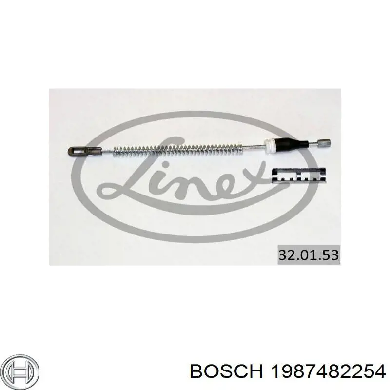 BKB3072 Borg&beck cable de freno de mano trasero derecho