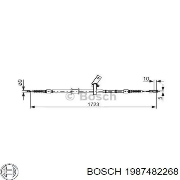 Cable de freno de mano trasero izquierdo para Audi 80 (8C, B4)