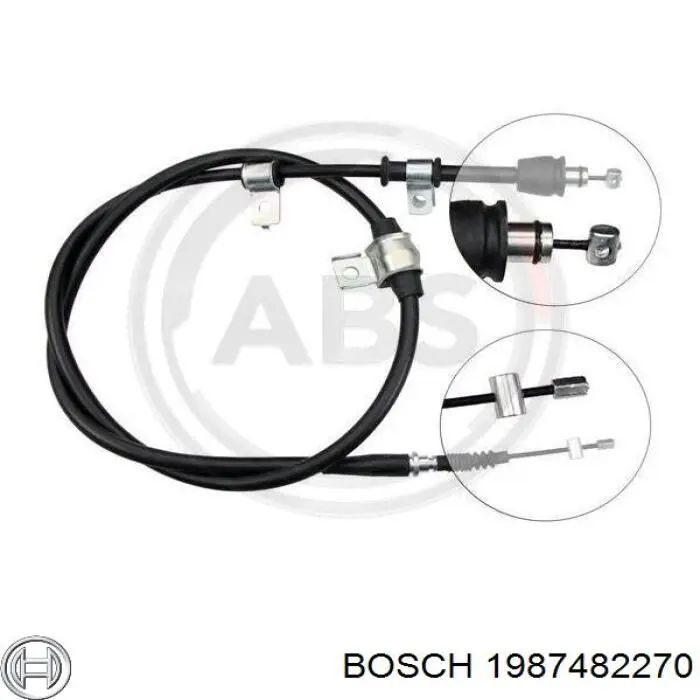 1987482270 Bosch cable de freno de mano trasero izquierdo