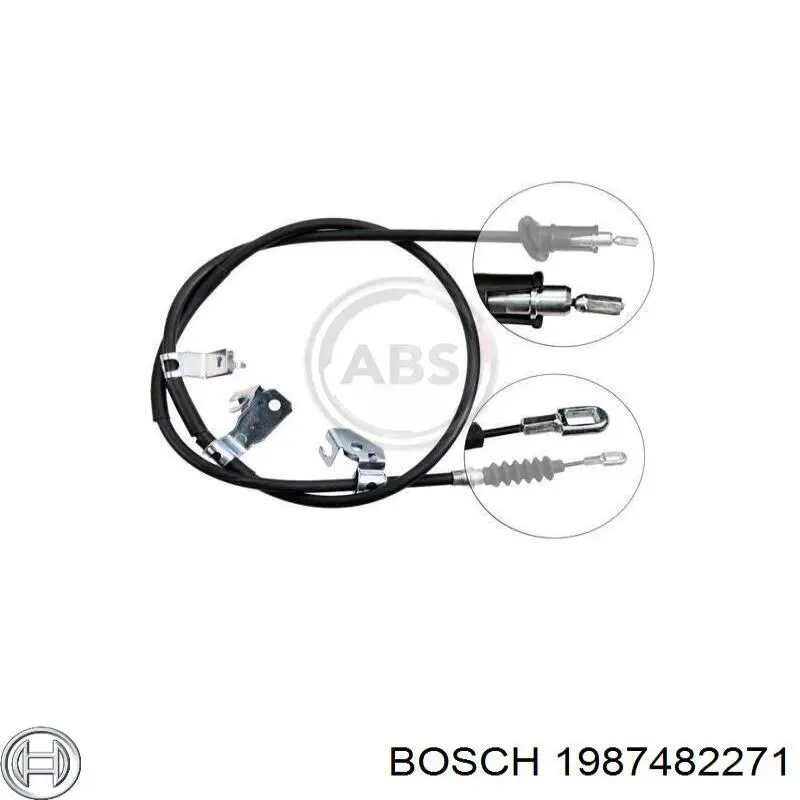 1 987 482 271 Bosch cable de freno de mano trasero izquierdo