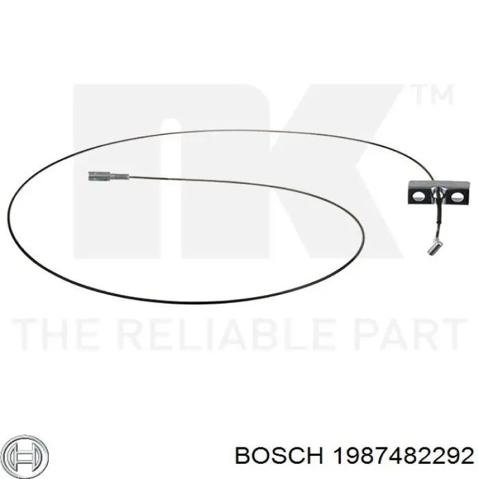 1987482292 Bosch cable de freno de mano delantero