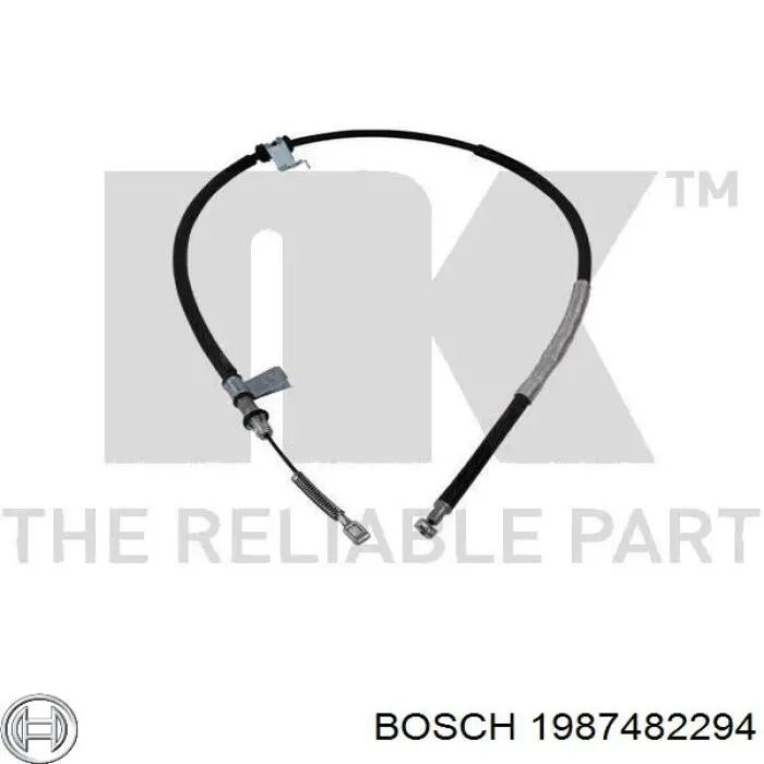 1 987 482 294 Bosch cable de freno de mano trasero derecho