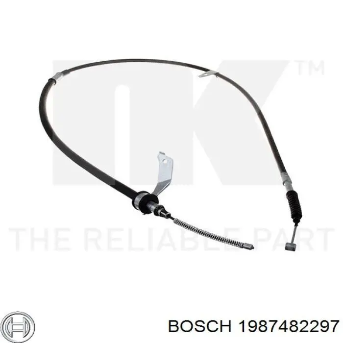 1987482297 Bosch cable de freno de mano trasero derecho