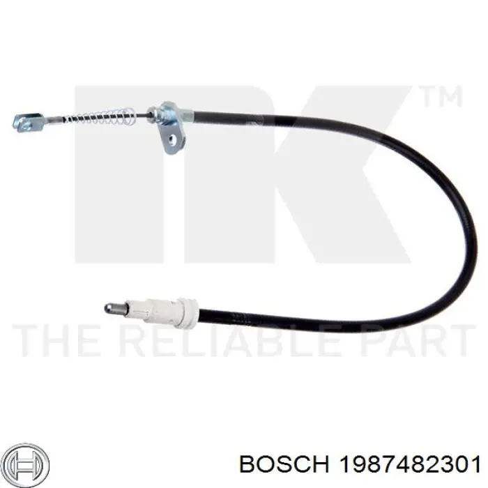 1987482301 Bosch cable de freno de mano trasero derecho/izquierdo