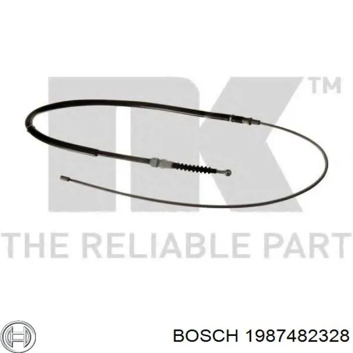 1987482328 Bosch cable de freno de mano trasero derecho/izquierdo