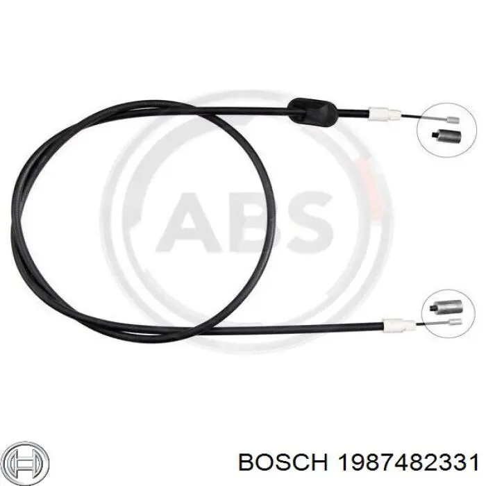 1987482331 Bosch cable de freno de mano delantero