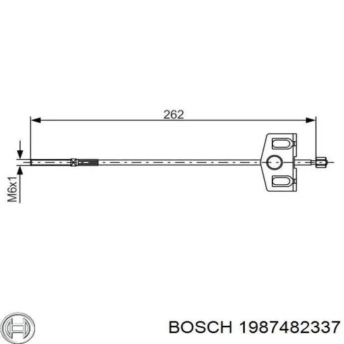 1987482337 Bosch cable de freno de mano delantero