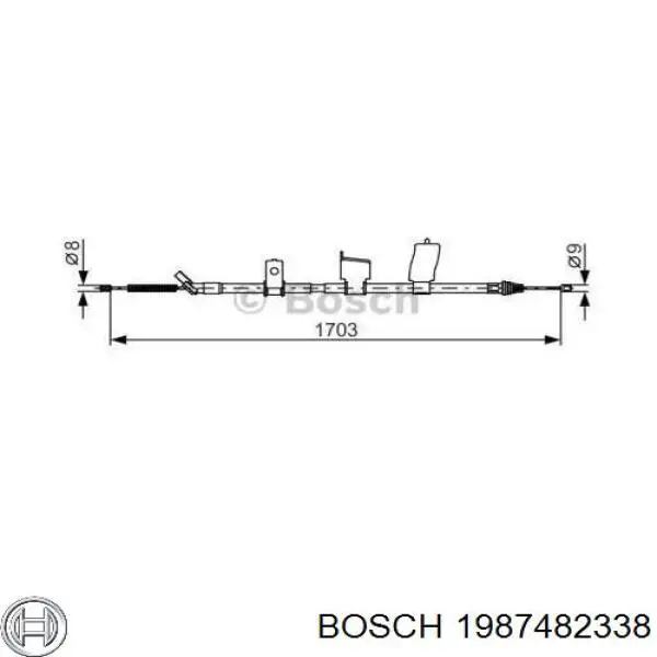 1987482338 Bosch cable de freno de mano trasero izquierdo
