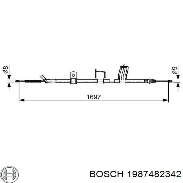 Cable de freno de mano delantero Nissan X-Trail (T31)