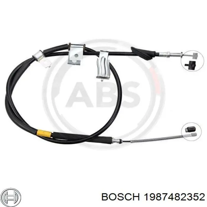 1987482352 Bosch cable de freno de mano trasero izquierdo