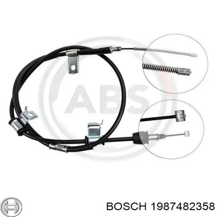 1987482358 Bosch cable de freno de mano trasero izquierdo